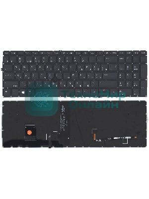 Клавиатура для ноутбука HP Elitebook 850 855 G7 G8 черная с подсветкой и указателем