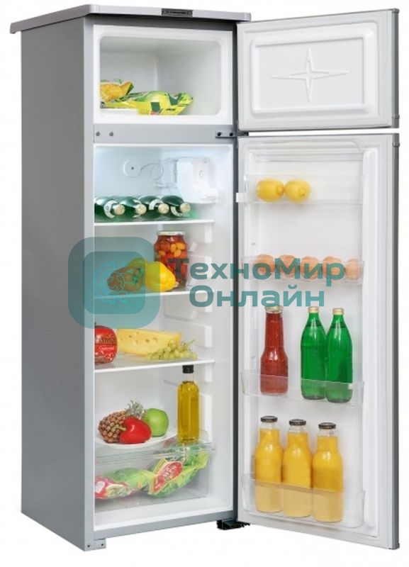 Холодильник Саратов 263 серый двухкамерный 165/30л морозилка сверху