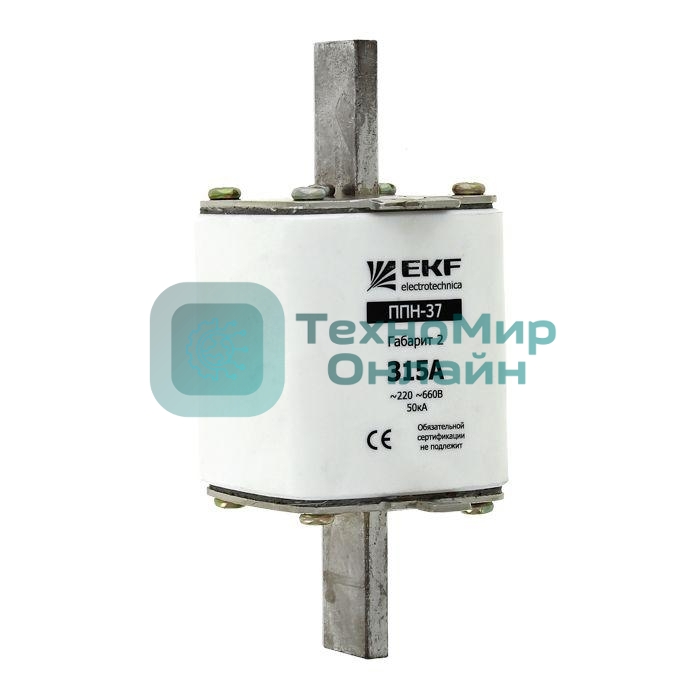 Вставка плавкая ППН-37 315А габарит 2 EKF fus-37/400/315