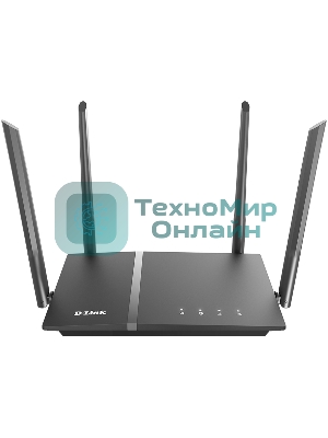 Роутер D-Link DIR-1260/RU/R1A, Wireless AC1200 2x2 MU-MIMO Dual-band Gigabit Router with 1 10/100/1000Base-T WAN port, 4 10/100/1000Base-T LAN ports and 1 USB port.802.11b/g/n/ac compatible, up to 300 Mbps