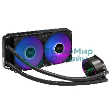 Система жидкостного охлаждения ExeGate BlackWater-240.PWM.ARGb черный, 120 мм, алюминий, 2000 об/мин, 27 дБ, 4 pin, 220 Вт