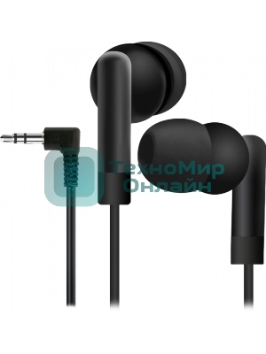 Наушники проводные Defender Basic 210 черный, внутриканальные, Jack 3.5 мм