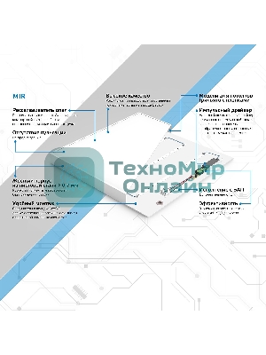 Светильник светодиодный Gauss MIR 595х595х50 35Вт 3000лм 4000К IP40 офисный встраив. накладной с опаловым рассеив. (аналог ЛВО)