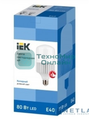 Лампа светодиодная IEK LLE-HP-80-230-65-E40 HP 80Вт 230В 6500К E40