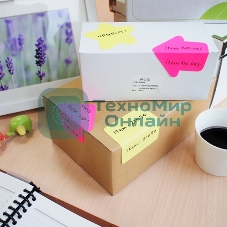 Блок самоклеящийся бумажный Stick`n 21545 70x70 мм, 50 листов, 70 г/м2, неон, розовый вырубной клей по периметру 