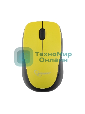 Мышь беспроводная Gembird MUSW-360-LM желтый, 1000 dpi, радиоканал, USB, кнопки - 3