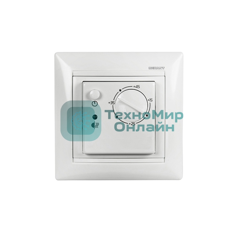Терморегулятор механический Rexant RX-308B белый (совместим с Legrand серии Valena)