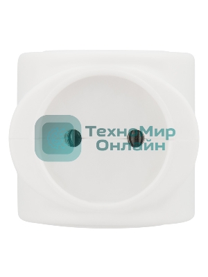 Тройник электрический Rexant биметалл 220В 6А белый