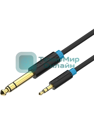 Кабель Vention аудио Jack 6,5 мм M/3,5 M - 2 м