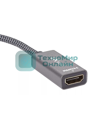 Адаптер miniDP --> HDMI-F 0.15м, оплетка, 4K@60Hz, Telecom (TA565)