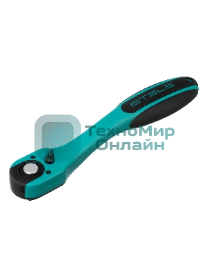 Ключ-трещотка Stels 1/2, 72 зуба, с быстрым сбросом, CrV, 2-х ком. рукоятка
