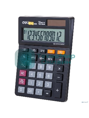 Калькулятор настольный Deli EM01320 черный 12-разр.