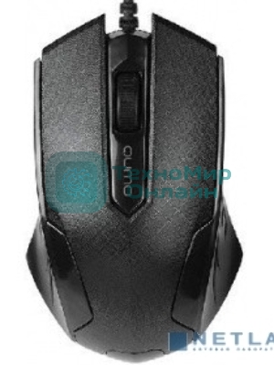 Мышь проводная Qumo Office M14 черный, 1000 dpi, USB, кнопки - 3