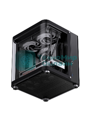 Корпус без блока питания Корпус JONSBO TK-1 Black 2.0 MATX без БП, mini-ITX, micro-ATX, черный