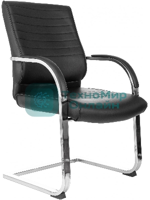 Кресло компьютерное Бюрократ T-8010-LOW-V/BLACK черный, искусственная кожа