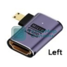 Переходник micro HDMI на HDMI влево
