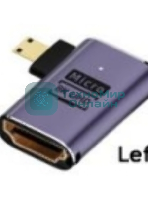 Переходник micro HDMI на HDMI влево
