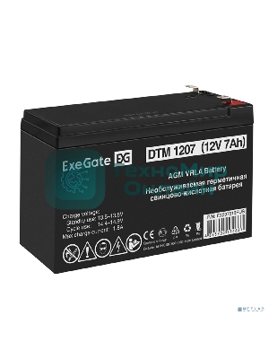Аккумуляторная батарея ExeGate DTM 1207 (12V 7Ah, клеммы F1)