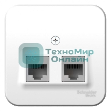 Розетка компьютерная 2-м ОП BLANCA RJ45 кат.5e изол. пласт. бел. SchE BLNIA045451