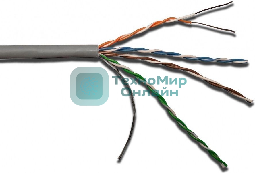 Кабель информационный Lanmaster LAN-5EUTP-PT-LSZH-GY кат.5е U/UTP не экранированный 4X2X24AWG LSZH внутренний 305м серый