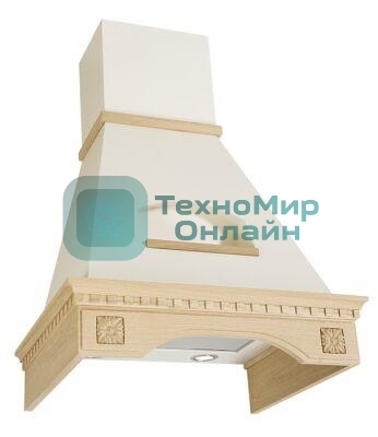 Вытяжка каминная Elikor Бельведер Флореале 60П-650-П3Д бежевый/дуб, 60 см, 650 куб. м/ч, 60 дБ