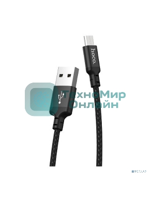 Кабель HOCO X14 черный HC-62844, USB - microUSB, 1m, 2A, Нейлон