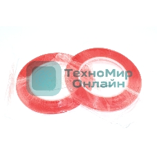 Скотч двусторонний прозрачный 3M с красной защитной лентой ширина 3 мм 25 м 2 шт. 112207