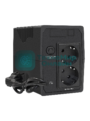 Источник бесперебойного питания ExeGate EP244543RUS Power Back BNB-600 600VA, черный, 2 евророзетки