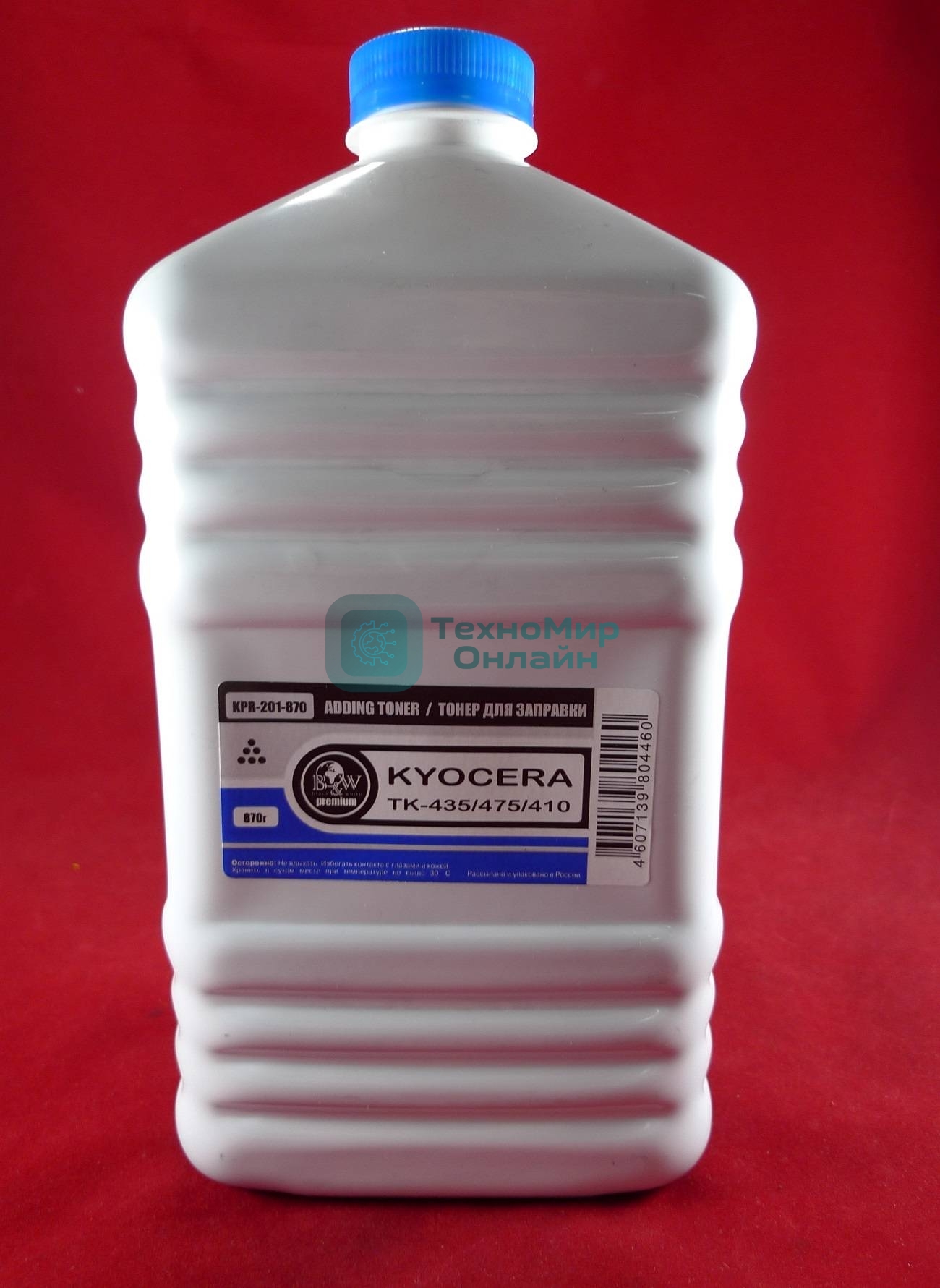 Тонер для Kyocera TK-410/420/435/475, KM-1620/1635/1650/2020/2035/2050 FS-6030MFP/6530MFP/6525MFP/6025MFP TASKalfa 180/181/220/221 (кан. 870г) B&W Premium (Tomoegawa) фас Россия