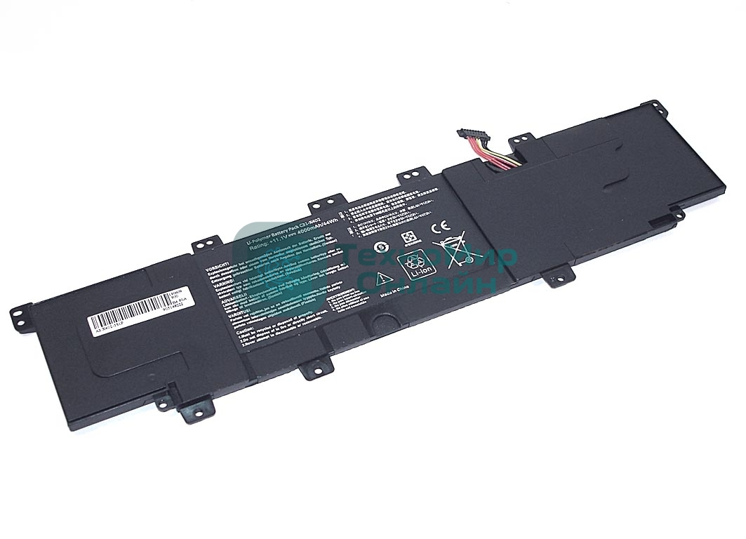 Аккумуляторная батарея для ноутбука Asus X402 11.1V 4000mAh OEM черный
