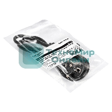 Кабель питания ExeGate Power PC-1P (Евровилка угловая Schuko->C13, VDE-250V-3*0.5мм2, медь, черный, 6A, 1м)