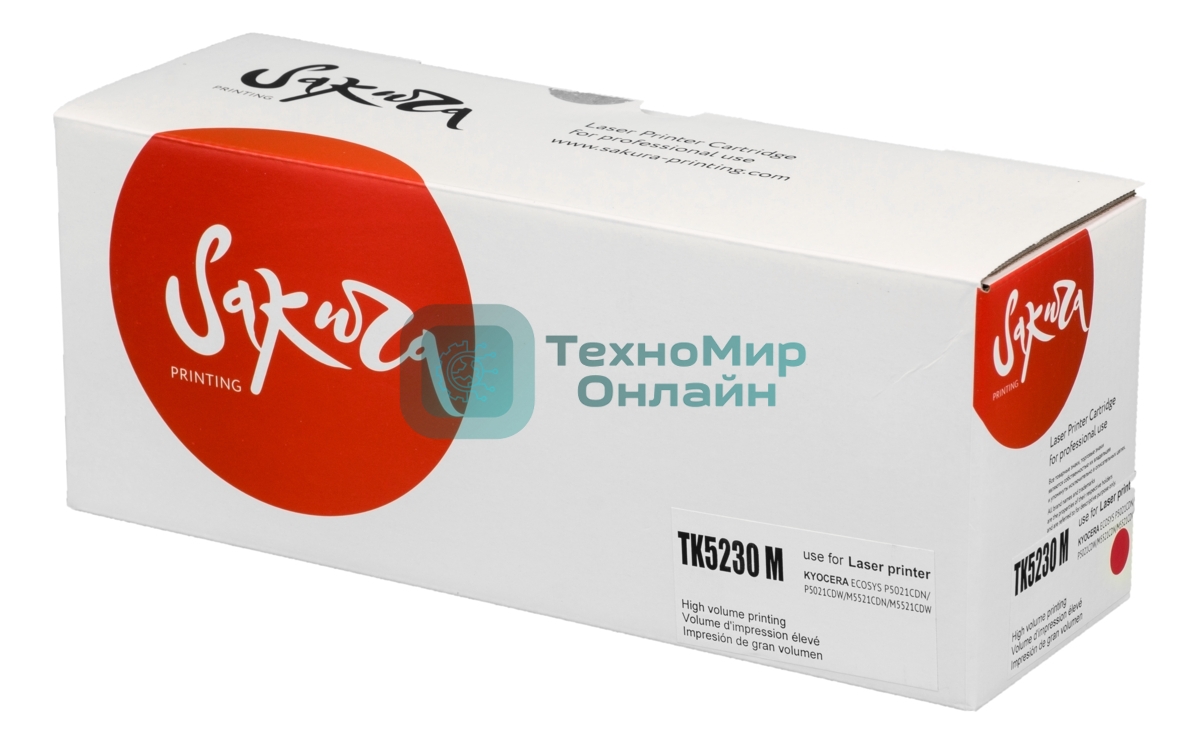 Картридж Sakura TK5230M для Kyocera Mita ECOSYS p5021cdn/p5021cdw/p5221cdn/p5521cdw, пурпурный, 2 200 к.