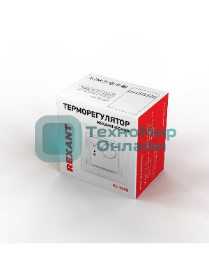 Терморегулятор механический Rexant RX-308B белый (совместим с Legrand серии Valena)
