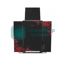 Вытяжка наклонная Gefest ВО 3603 К16 черный/красный, 60 см, 550 куб. м/ч, 76 дБ