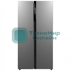 Холодильник Бирюса SBS 587 I нержавеющая сталь мат. двухкамерный Side-by-Side 347/201 л морозилка сбоку