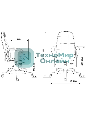 Кресло Бюрократ CH 002 3C11 черный, ткань