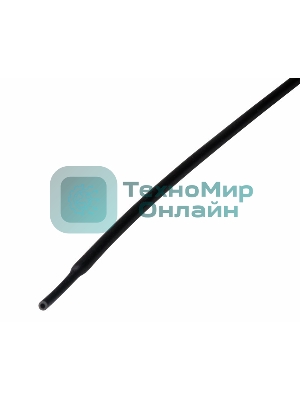 Трубка термоусадочная 1.0/0.5 1м черный Rexant 20-1006