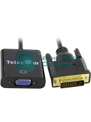 Кабель-переходник VCOM DVI-D 25M ---> VGA 15F Telecom TA491 Кабель-переходник DVI-D 25M ---> VGA 15F Telecom TA491