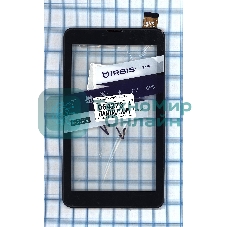 Сенсорное стекло (тачскрин) для Irbis TZ709 V2, черное с рамкой