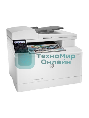 МФУ лазерное HP Color LaserJet Pro M183fw (7KW56A), A4, цветной, печ. до 16 стр/мин., скан. до 15 стр/мин. (ч/б) 8 стр/мин. (цвет), 600 x 600 dpi (печать) 1200x1200dpi (скан.), USB, RJ-45, Wi-Fi, Air Print, Mopria