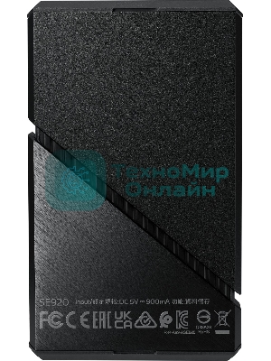 Внешний SSD ADATA SE920, 2Tb, USB 4 Type-C, R/W 3800/3700, черный