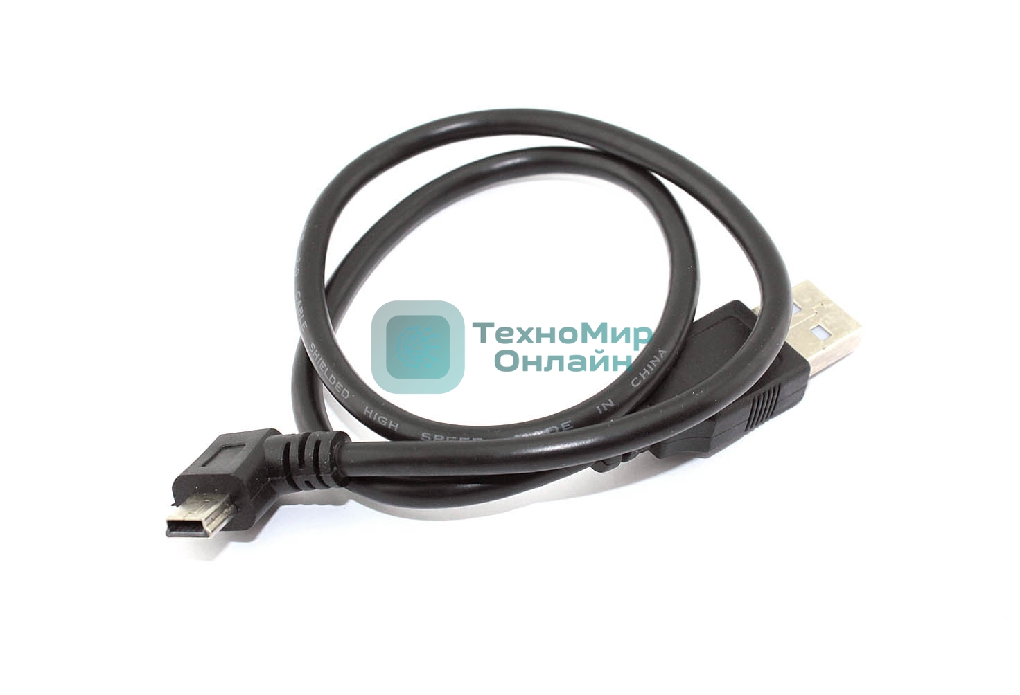 Кабель USB Type A на Mini USB угол вправо 0,5 м