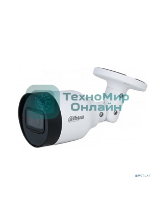 Уличная цилиндрическая IP-видеокамера DAHUA DH-IPC-HFW1839TCP-A-IL-0360B-S6 SmartDualLight 8Мп, 1/2.7” CMOS, объектив 3.6мм, обнаружение людей, микрофон, ИК 30м, LED 30м, IP67, металл/пластик