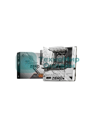 Материнская плата MSI B650M PROJECT ZERO, AM5, AMD B650, 4xDDR5, 4xSATA, 2xM.2, 1xPCIe 4.0 x16, 1xPCIe x1, 1xDP, 1xHDMI, 1x 2.5Gb LAN, 2xUSB-A 2.0, 2xUSB 3.2 Gen 1, 3xUSB 3.2 Gen 2, 3x3.5 мм, 7.1, mATX