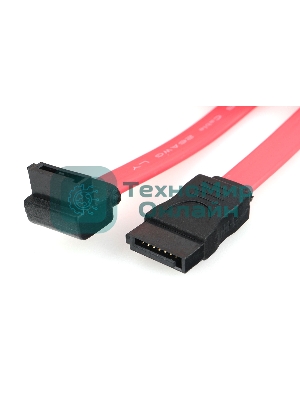 Кабель интерфейсный SATA Cablexpert CC-SATADATA90-N, Sata3 7pin/7pin угловой, медн.проводник, 50 см, пакет