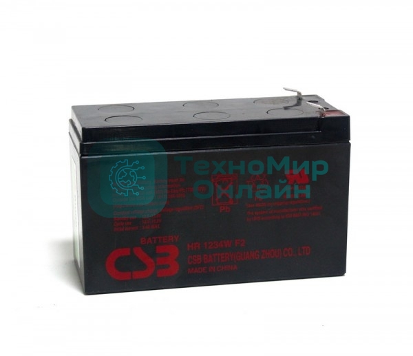 Батарея CSB HR 1234W (12V, 9Ah) клеммы F2