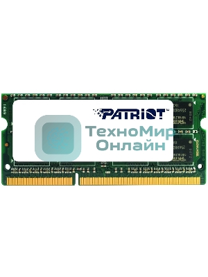 Оперативная память Patriot, DDR3L, 4GB (1x4 GB), 1600 MHz, CL11, SO-DIMM