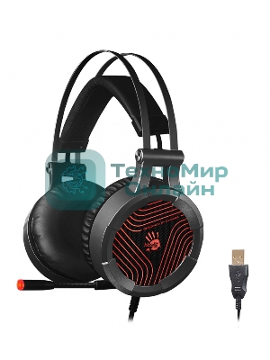 Гарнитура A4Tech Bloody G530 чёрный/серый, проводная, подсветка