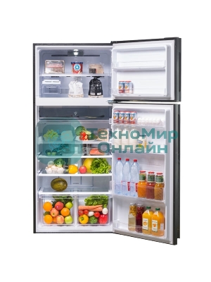 Холодильник Sharp SJ-XG55PMSL серебристый двухкамерный 394/162л морозилка сверху, No Frost