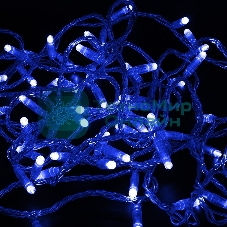 Гирлянда Neon-night Нить 10м, постоянное свечение, прозрачный ПВХ, 230В, синий